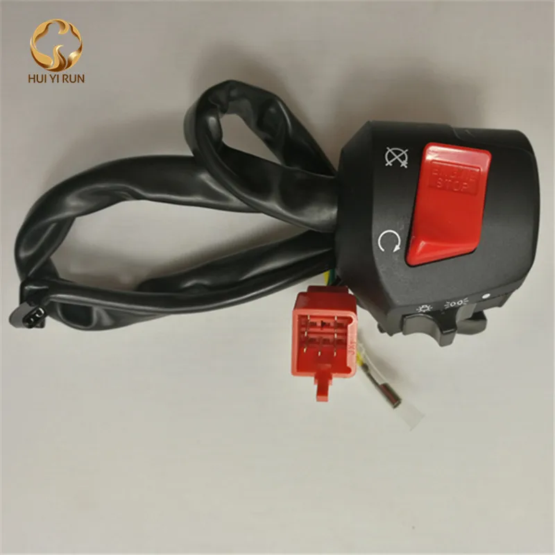 Роскошный Универсальный руль для мотоцикла черный переключатель сигнала