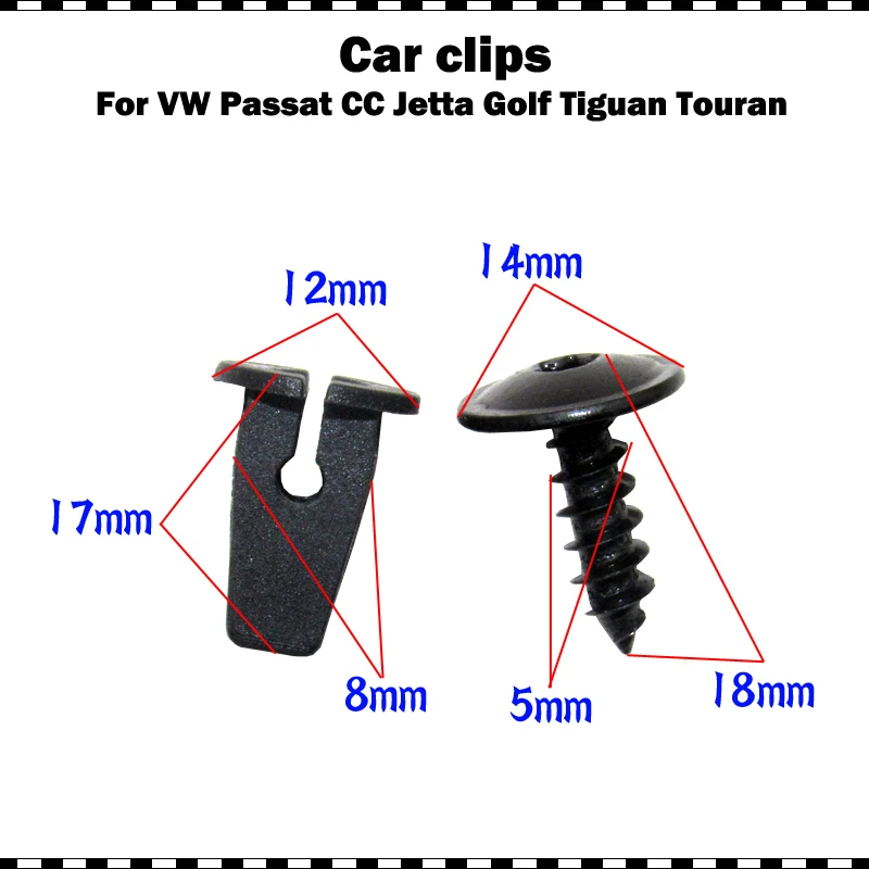 12 комплектов крепежные винты для VW Passat B5 B6 B7 CC Golf MK6 Tiguan Touran Polo|Клипсы и зажимы авто|