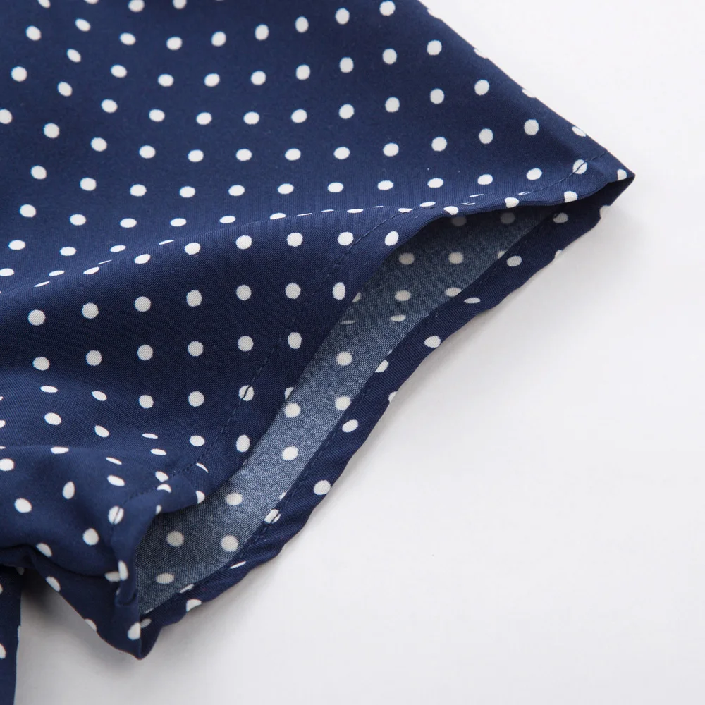 Belle Poque/Летняя женская шифоновая рубашка в стиле ретро винтажные платья горошек с