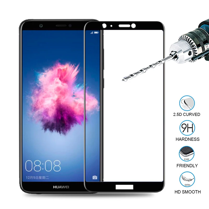 Защитное стекло с полным покрытием для Huawei P Smart Защитная пленка экрана из