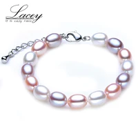 real natural pearl bracelet 925 sterling silver claspwedding freshwater cultured pearl bracelet beads daughter gift