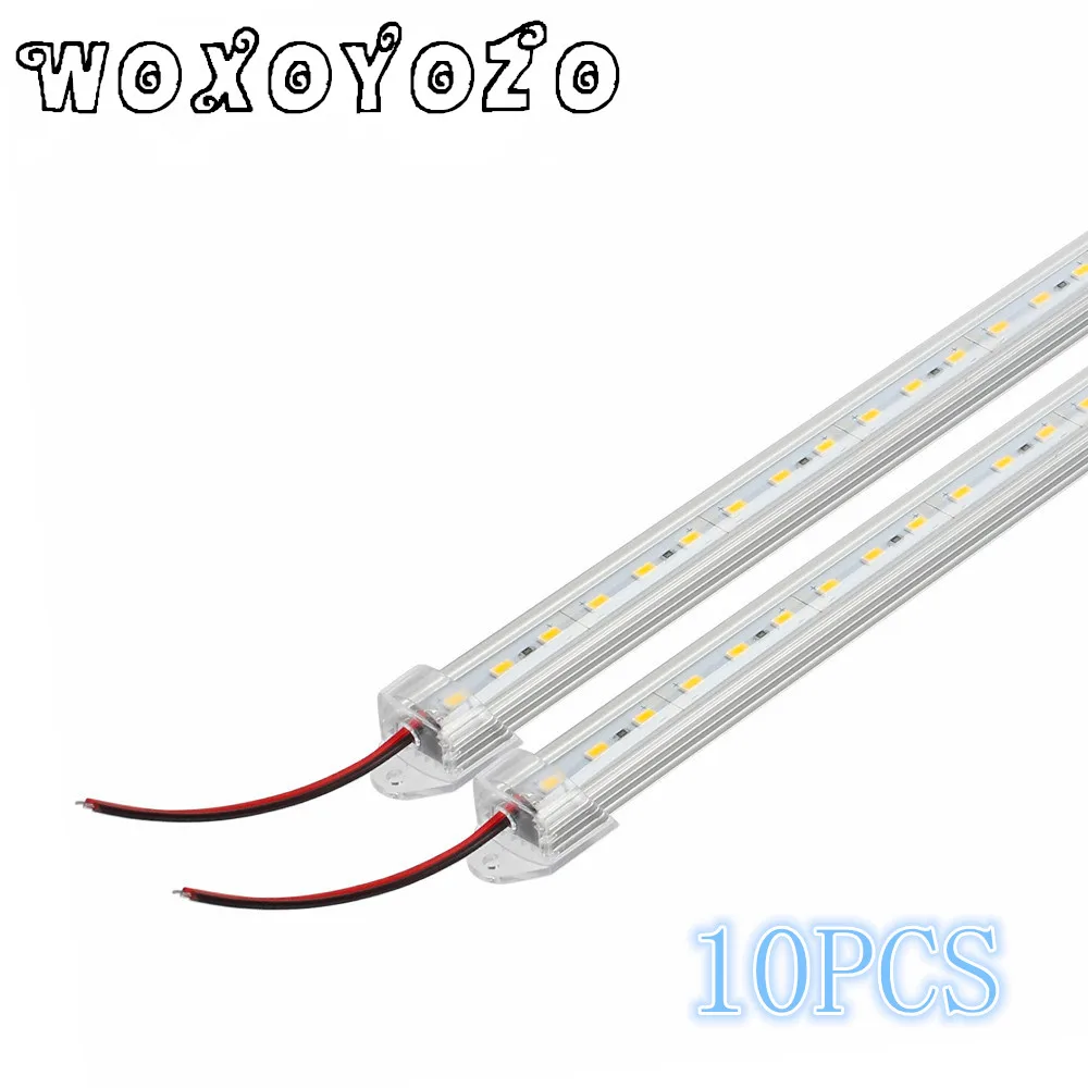 

10pcs*50cm High bright LED bar light DC12V 36LED Hard Rigid LED Strip Bar Light 5730 5630 with U Aluminium shell +pc cover