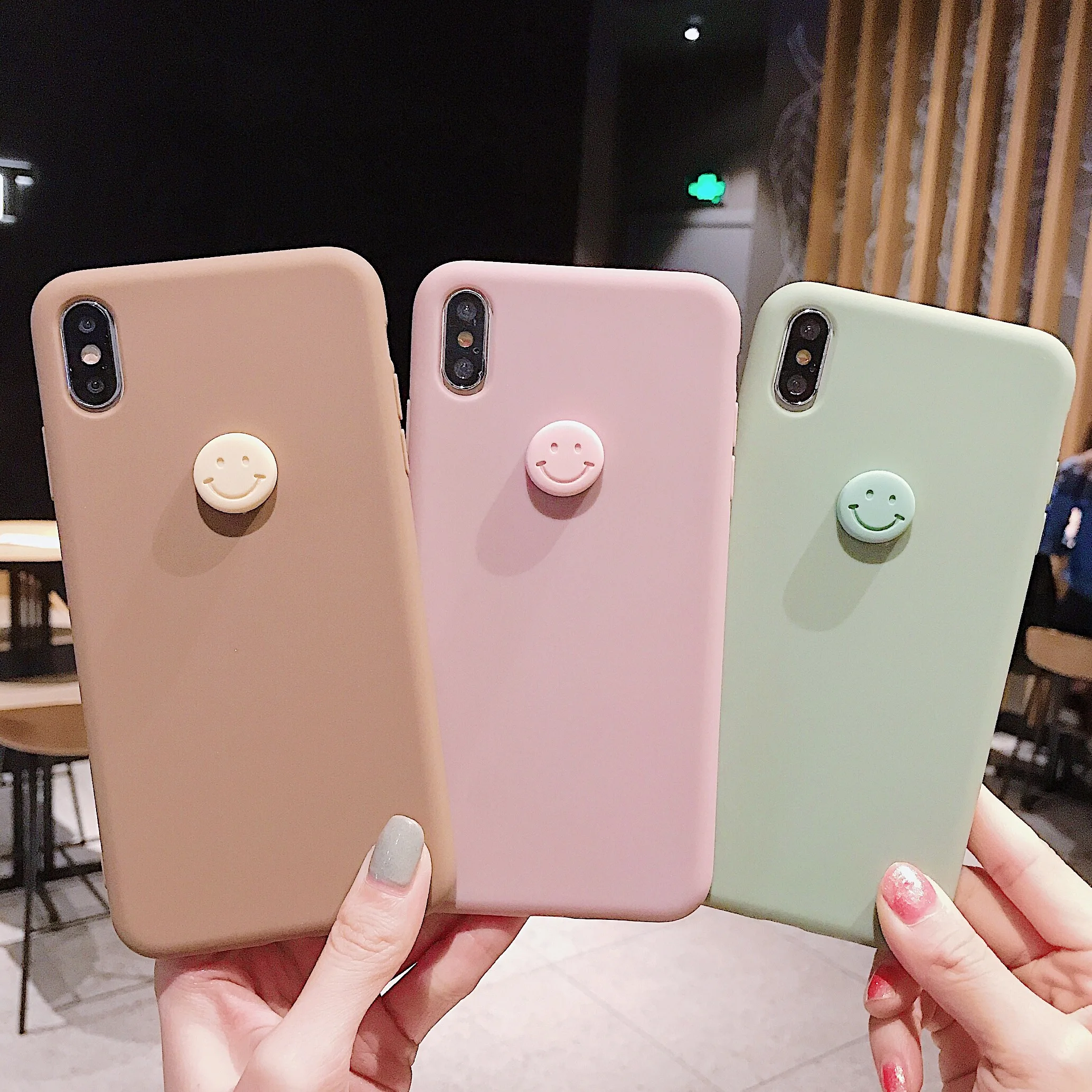 3D Smile Phone Cases For iPhone XR Case Cover Silicone Coque 6 6S 7 8 Plus 7Plus X XS Max Fundas Etui |