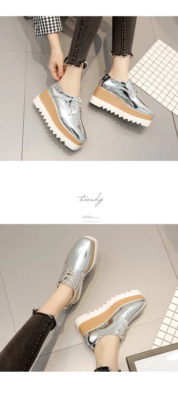 LEOPARD LAND Spring Thick Basket Shoes Women's Belt Slope Heel Shoes Raise Shoes British Style Women Loafer Shoes HZB-763-8