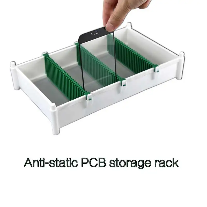 

Free shipping Anti-static PCB storage rack LCD screen glass insert card slot board circuit board plastic tray rack bracket