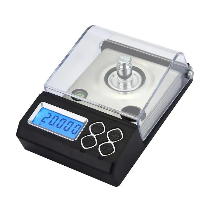 30gx0.001 20 г/30 г/50 г x 0,001 г высокоточные цифровые ювелирные весы пищевые электронные ЖК-дисплей с голубой подсветкой весы - Цвет: 30gx0.001