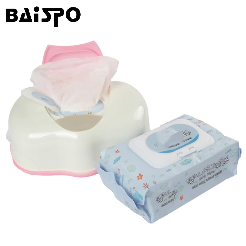 BAISPO пластиковая коробка для влажных салфеток Держатель детские дорожные влажные салфетки чехол детские салфетки Органайзер коробка для салфеток бумажный контейнер
