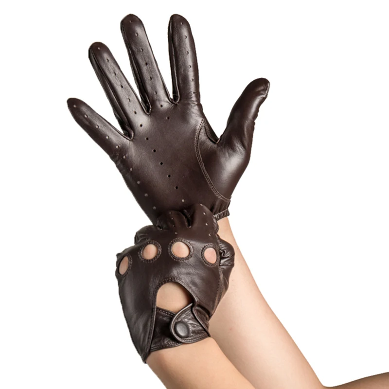 

Fashion Winter Gloves Men Genuine Leather Gloves Wrist Breathable Solid Goatskin Thin Spring Driving Gloves Mitten Free Shipping