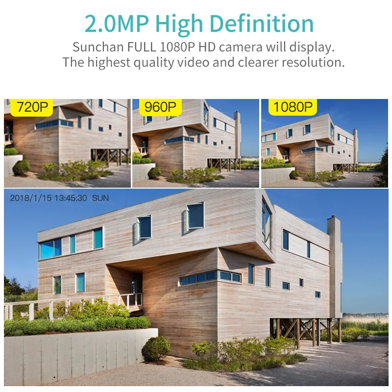SUNCHAN 4 канала 1080N AHD DVR шт. Full HD 2.0MP 1080 P Indoor/Outdoor безопасности камер видео Системы