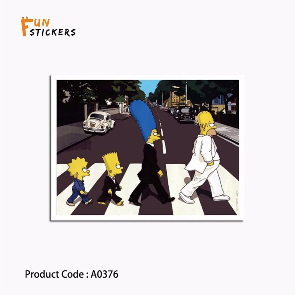 Simpsons family социальных персонажи мультфильмов пересечения дорога