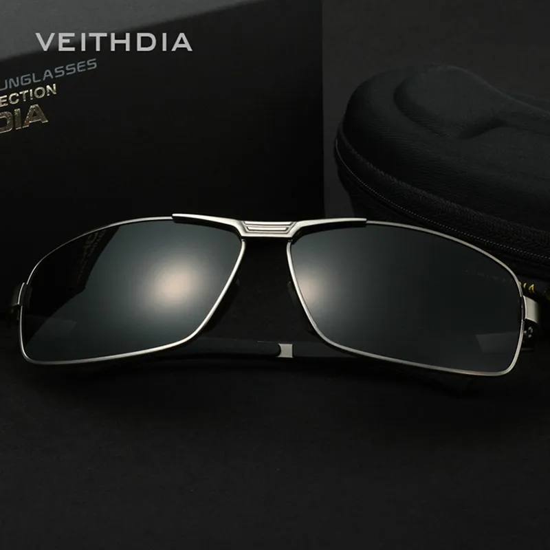 2 шт./лот, VEITHDIA, прямоугольные солнцезащитные очки для мужчин, поляризованные линзы, для вождения, солнцезащитные очки, oculos de sol Masculino, очки, 2490