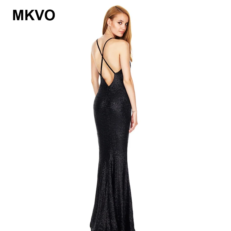 Летнее женское платье с разрезом и открытой спиной сексуальное блестками для