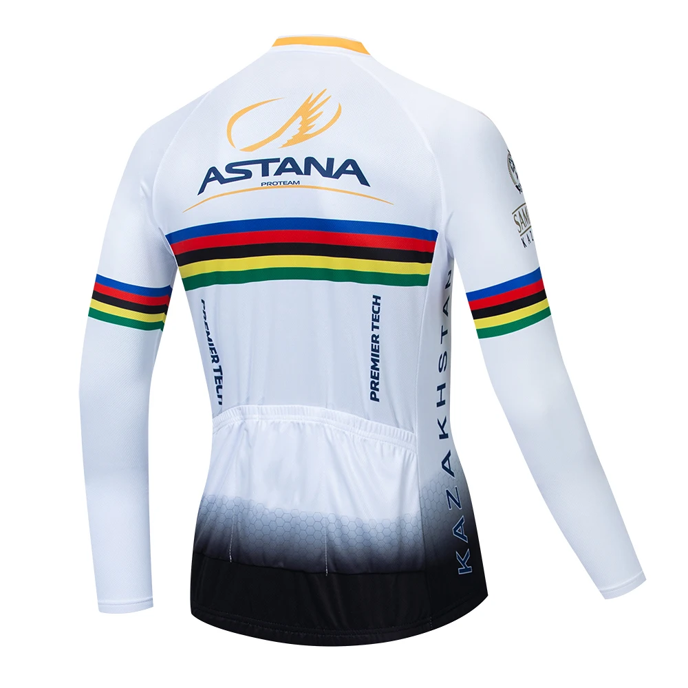 Астана длинный рукав Джерси для спорта Мужская MTB велосипедная одежда Спортивная