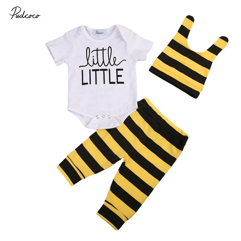 Комплект одежды pudcoco для новорожденных мальчиков и девочек детский хлопковый