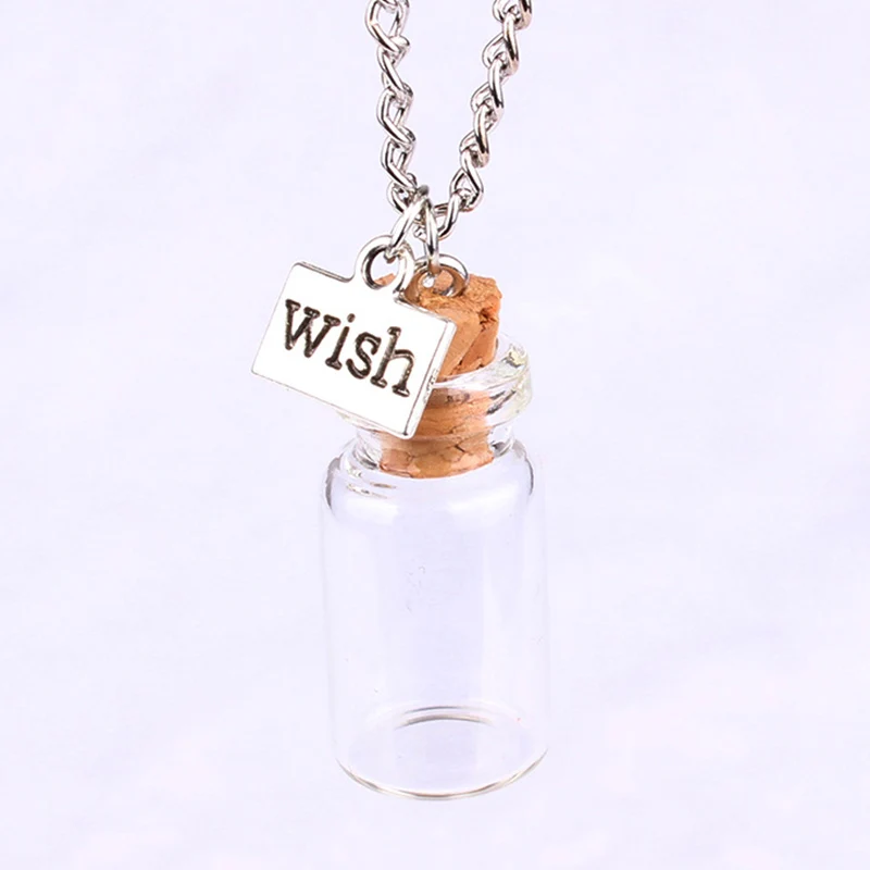 LNRRABC Hot New Charm Lucky Women Lady Mini Wishing Clear Glass Bottle Necklace Pendent Gift 6 Colors | Украшения и аксессуары