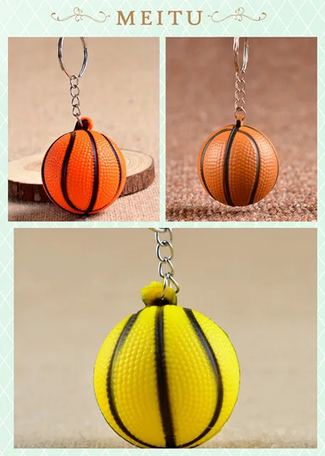 40 шт./лот дешевые баскетбольные полиуретановые игрушки для ключей модные