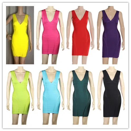 Высокое качество без бретелек v-образным вырезом знаменитости Bodycon Бандажное