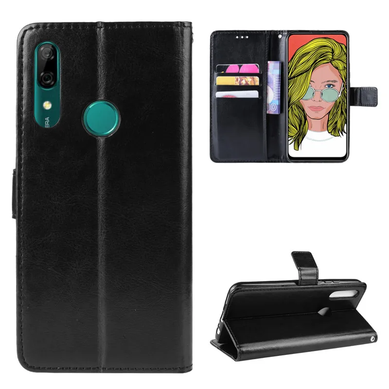 Чехол для Huawei Y9 Prime 2019 Роскошный кожаный флип-кошелек чехол телефона Y 9 с функцией