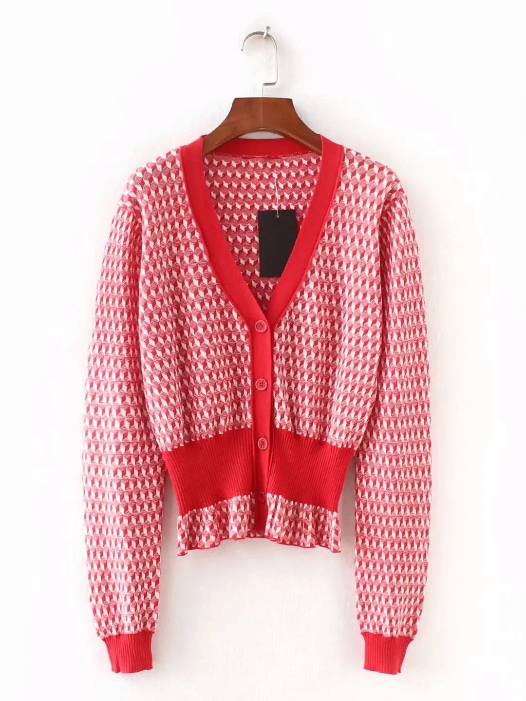 Fashion 2018 High Quality Autumn Women Cardigan Casual Long Sleeves Knitted Sweaters Tops V Neck Sweater Coat |