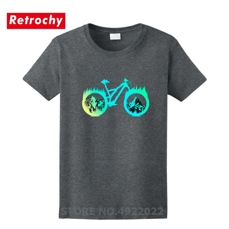 Горных велосипедах Винтаж MTB Состаренный дизайн футболка Для мужчин свободная