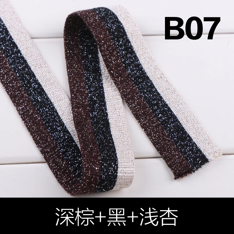 B07 wide 3cm DIY швейная полоса слиток кружевная отделка Bling лента одежда декоративная лента металлическая ткань - Цвет: B07 wide 3cm