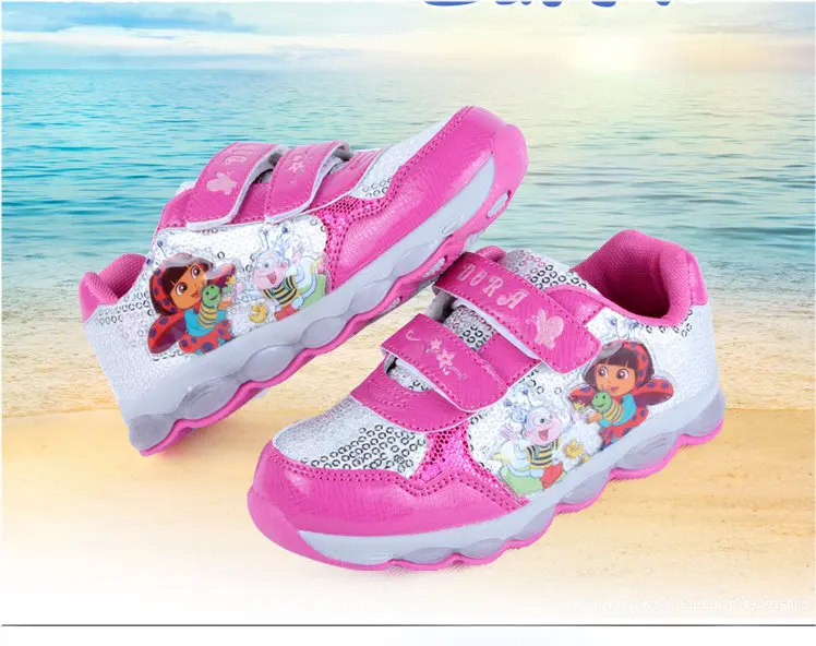 Children's leisure shoes girl's princess pink and dark dora design cartoon Freeshipping | Детская одежда и обувь