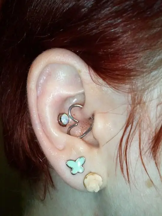 Hypoallergenic Titanium Heart Hoop 16G Ear Helix Daith Rook Earring Fake Piercing Septum Ring Gothic Jewelry Women Men Accessory |