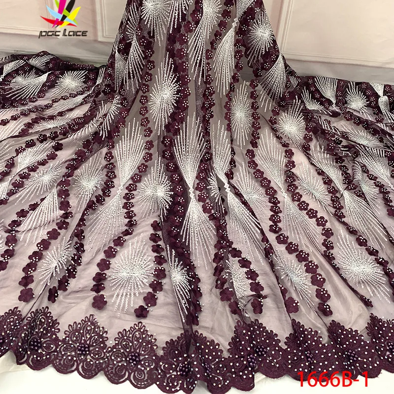 New Arrival 2019 French Lace Fabric With Sequins And Beads Nigerian Fabrics For Wowen Dress XZ1666B-1 | Дом и сад