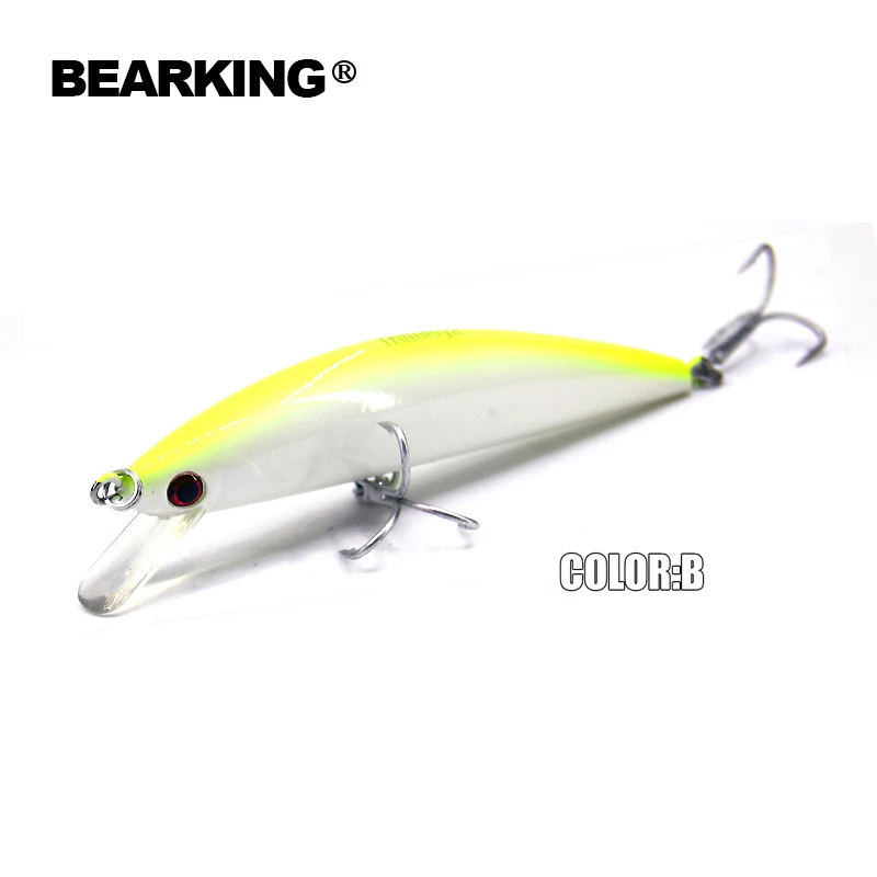Bearking 1 шт. Тонущая приманка в виде гольяна лазерная 3D глаза 12 см 40 г воблеры для