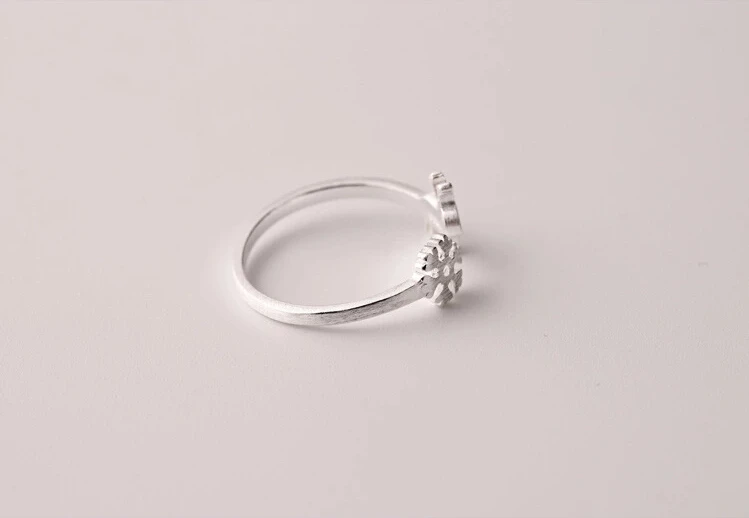snowflake fawn Cute Rings 925 Sterling silver Jewelry fashion Vintage Adjustable rings for women gift | Украшения и аксессуары