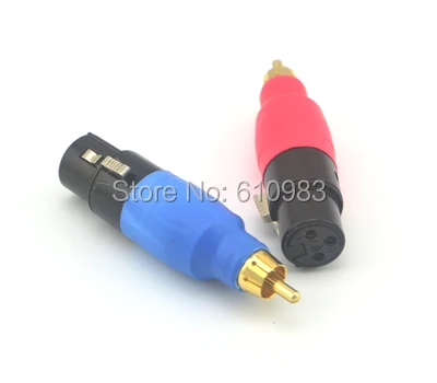 10 шт. RCA-XLR сплиттер 3-контактный разъем XLR гнездовой штырь к RCA красный синий аудио