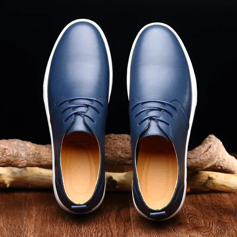 Akexiya New Casual Shoes Men Fashion Leather Mens Spring Autumn Men's Flats Oxfords Genuine Man Driving | Обувь