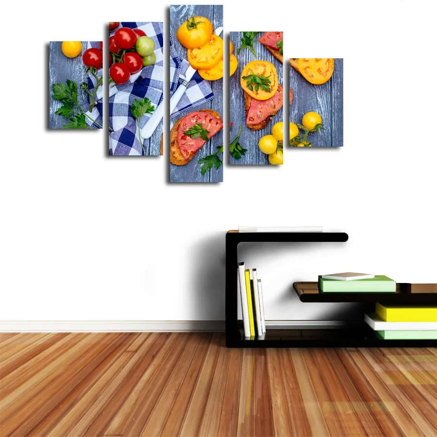 Фотофон для стен с рисунком свежих салатов овощей и фруктов|prints painting|fruit wall