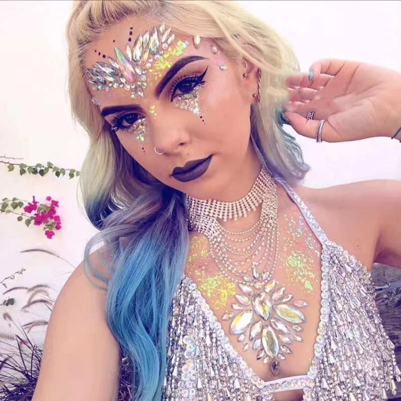 Временный макияж тату уход за кожей лица Стикеры Блестящие кристаллы татуировки