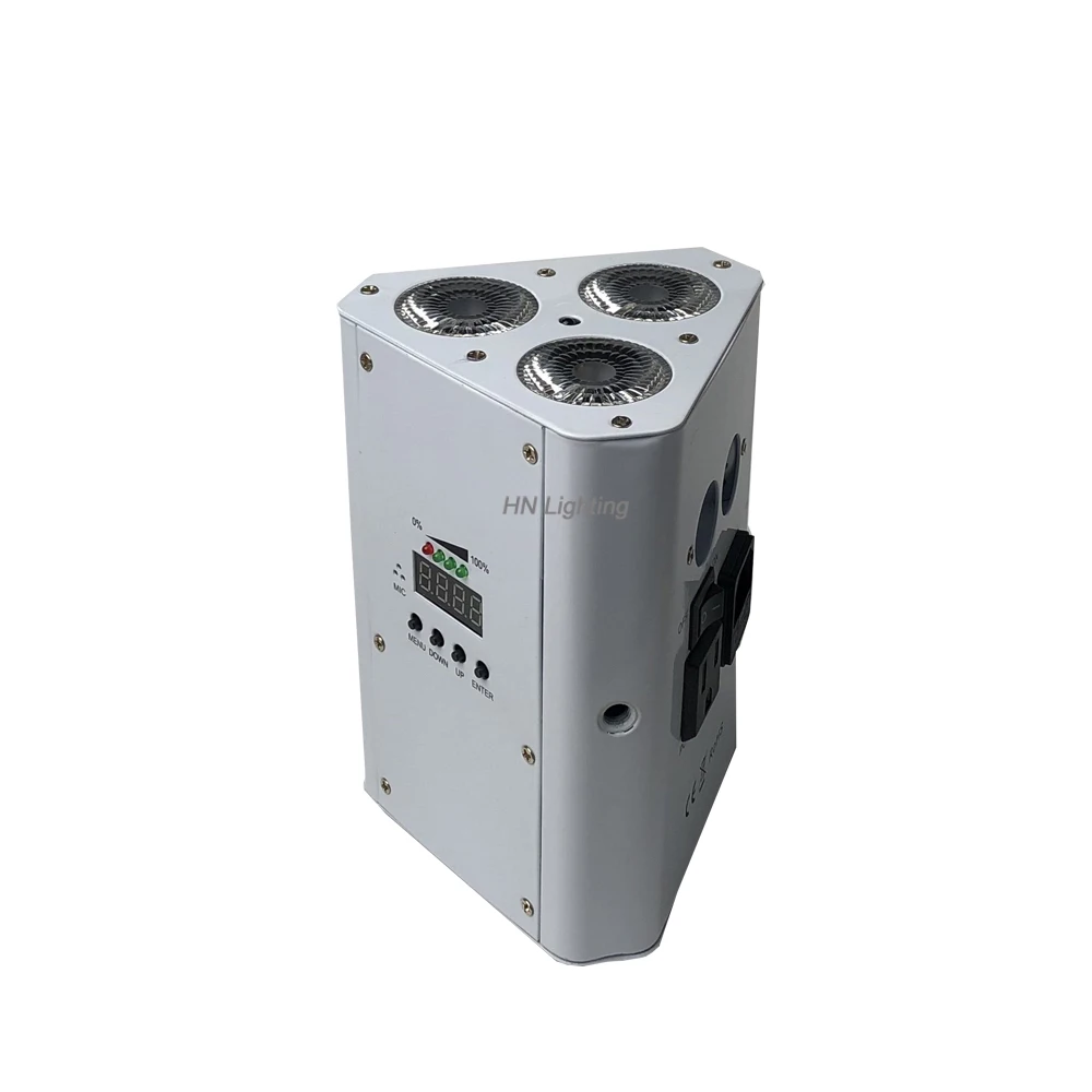4 шт. DJ Клин батарея управляемая светодиодная Беспроводной dmx 3*18 Вт RGBWA УФ 6in1 DMX512