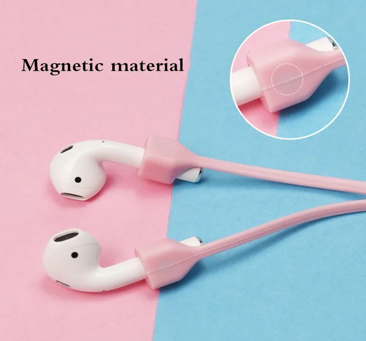 Магнитная анти-потерянная веревка для Apple airpods беспроводная гарнитура Магнитная с функцией Bluetooth, силиконовая ремешок анти-потерянная линия наушники ремешок