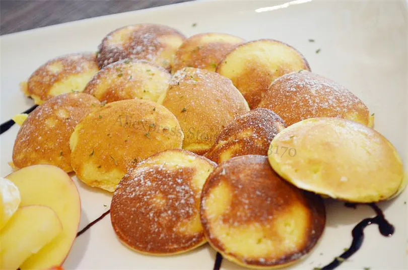 Голландский Poffertjes гриль Нержавеющая сталь мини голландский блины вафельные машины с антипригарным покрытием Пособия по кулинарии поверхности 25 шт. отверстия 110 В 220 В