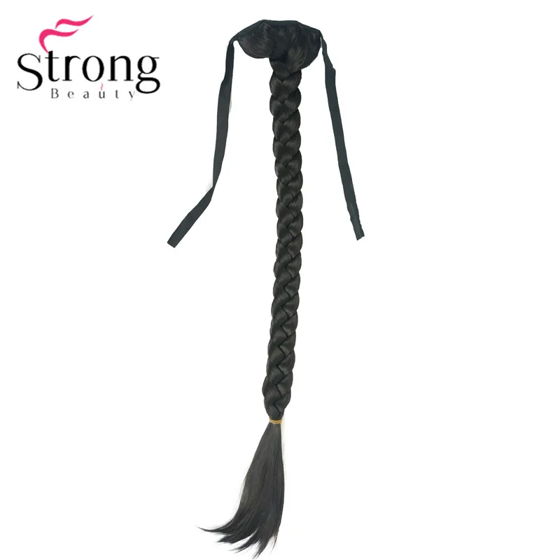 StrongBeauty, блонд, длинный рыбий хвост, коса, конский хвост, наращивание, синтетический зажим, шиньон, цвет на выбор