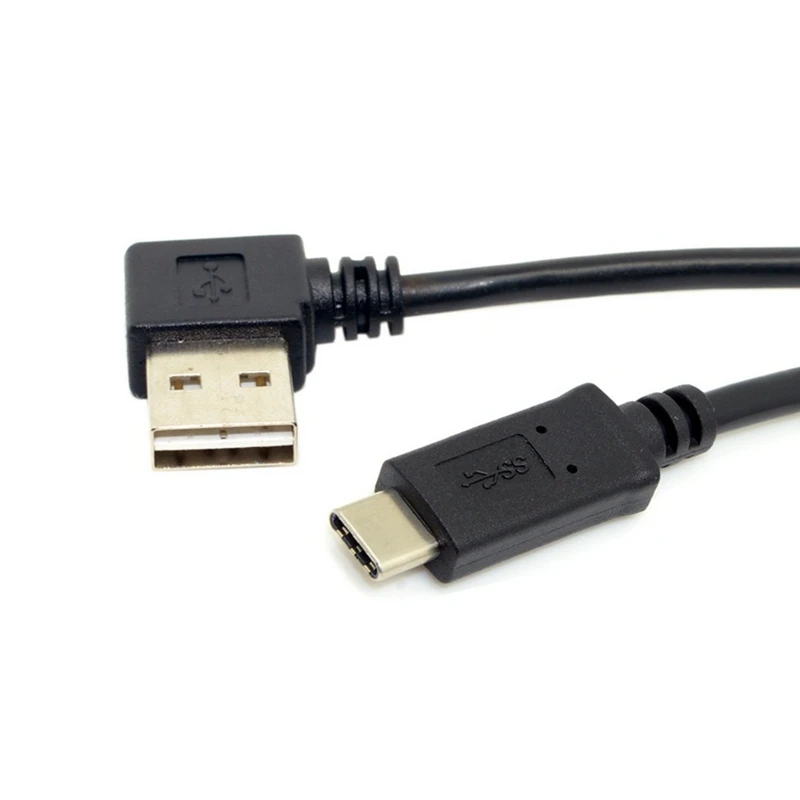 Двусторонний кабель USB Type C на 2 0 90 градусов левый и правый угловой для передачи