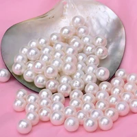 half drilled cultured freshwater pearl round natural 1pair white aaaaa grade 6mm 8mm jewelry accessories pearl beads