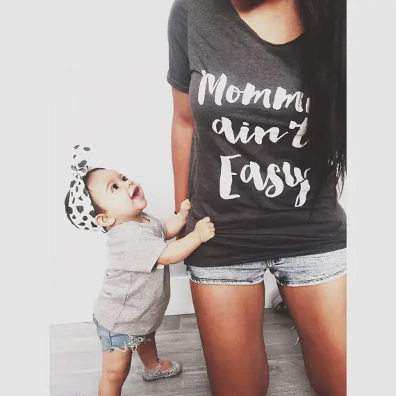 Летний топ camisa feminina Mommin ain Not easy футболка женские топы подарок для девушки Женский