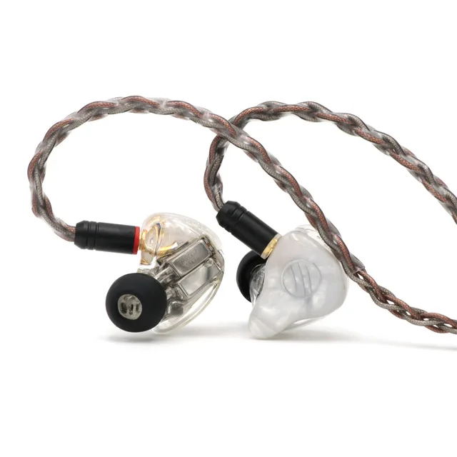 White Shell (Clear) BGVP DM7 6BA IEM наушники в ухо Ноулз сонион 6 сбалансированная арматура HiFi монитор Студия DJ стерео спортивные MP3 наушники MMCX кабель - Цвет: White Shell (Clear)