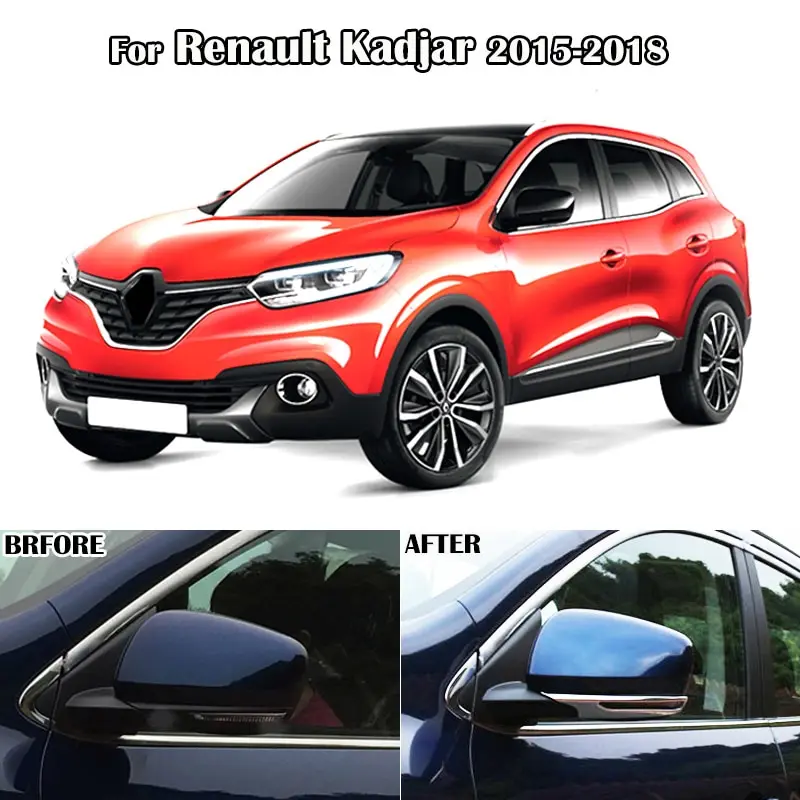 Для Renault Kadjar хромированная Накладка заднего вида для боковой двери зеркальная полоса крышка формовочная защитная накладка отделка для стайлинга автомобилей
