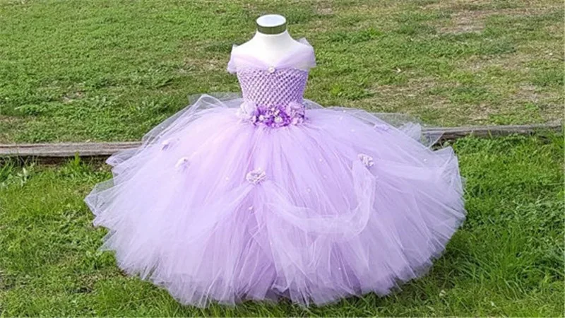 POSH DREAM Beautiful Hot Pink Princess Tutu Dress Kids Girls Ball Gown with Rhinestone Perfect for Weddings Flower Girl Dresses | Детская