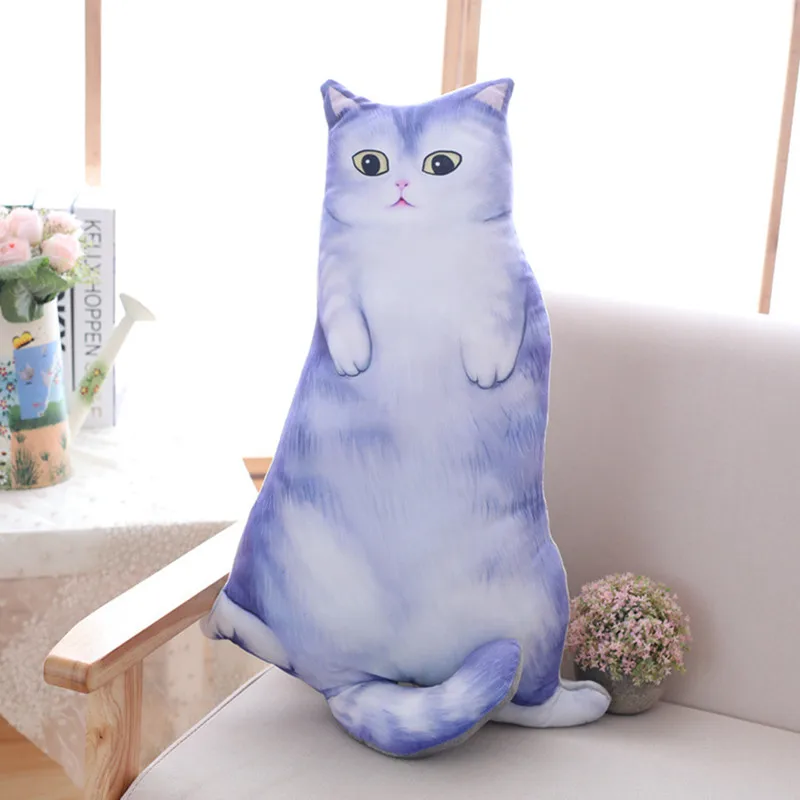 3D моделирование мультфильм Подушка валик в виде кошки индивидуальное постельное