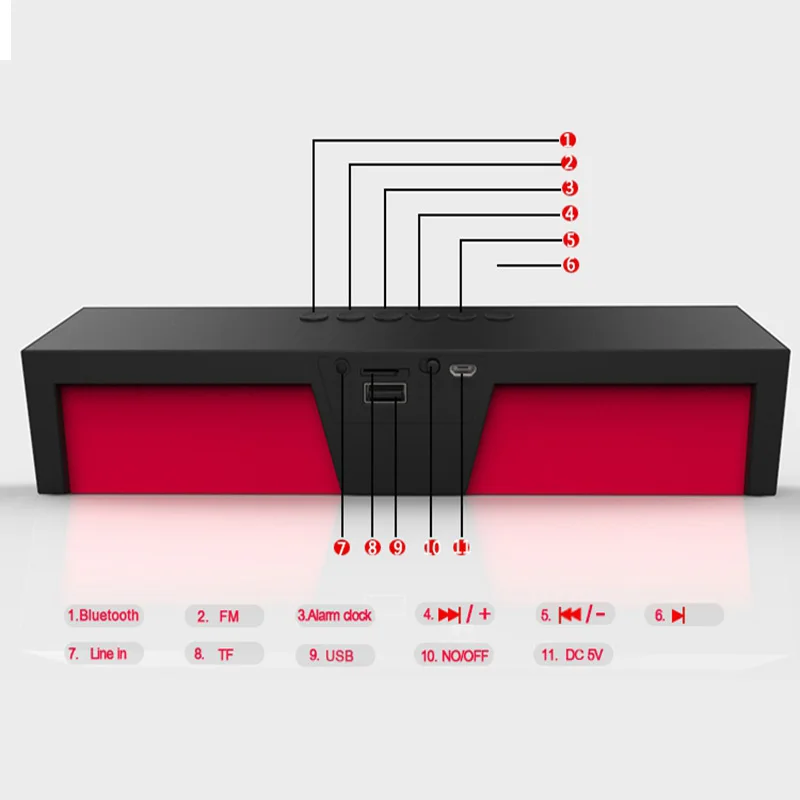 SDY 019 настольная сигнализация беспроводной Bluetooth динамик FM радио 10 Вт портативный