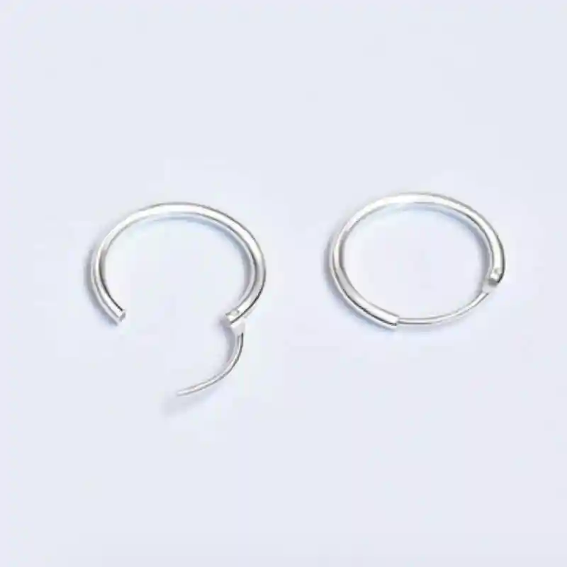 Женские серьги кольца Aros Mujer Oreja простые из стерлингового серебра 925 пробы с