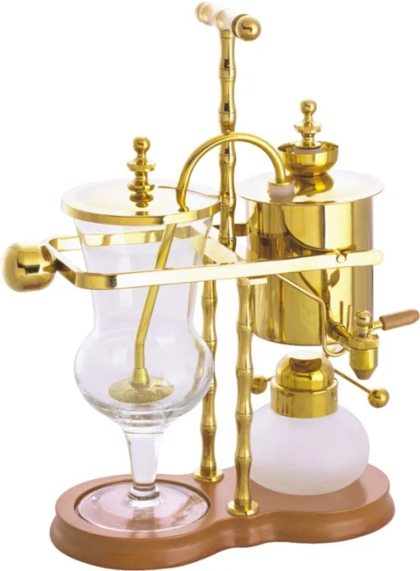 Роскошная розовая Золотая балансирующая Кофеварка roayl syphon/сифонная Кофеварка/чайник с высоким качеством, Идеальный Рождественский подарок - Цвет: gold with bamboo
