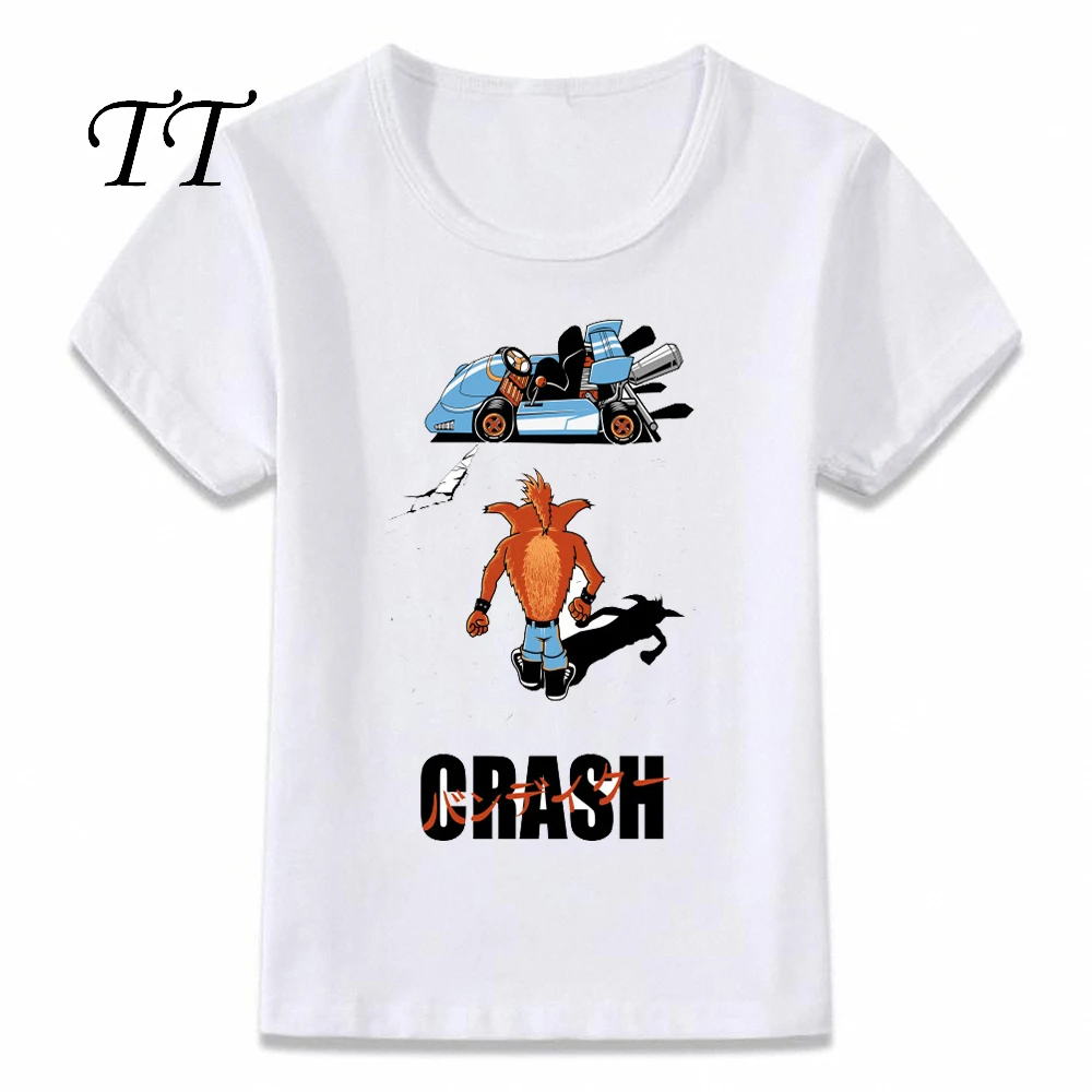 Детская одежда футболка Crash Bandicoot Акира Mushup игровой крутой геймер для мальчиков и