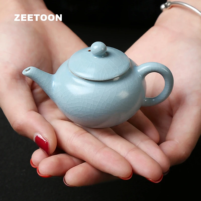 Мини чайник 45 мл фарфоровое животное Ru Kiln чайный набор кунг фу античный